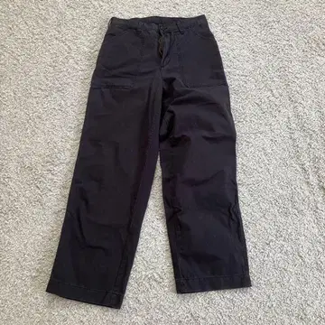 MUJI 베이커 팬츠 블랙 워크 팬츠 지퍼 포함