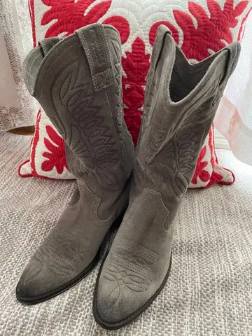 JOESANCHEZ 그레이 웨스턴 부츠 36