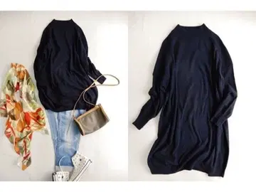 어반 리서치 KBF 울 블렌드 보틀넥 롱 니트