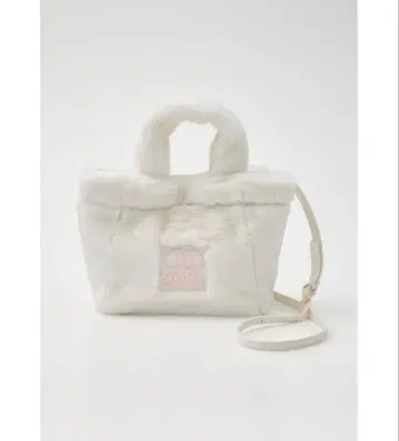 rienda 인조 모피 토트백 화이트