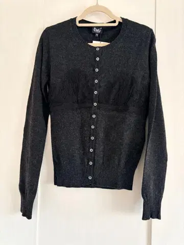 D&G 다크 그레이 레이스 가디건 XS