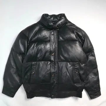 빈티지 80s 90s 짧은 기장 천연 가죽 양가죽 가죽 다운 자켓