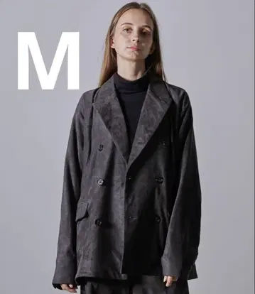 CLEL 더블 테크 페이드 테일러드 자켓 M 차콜 그레이