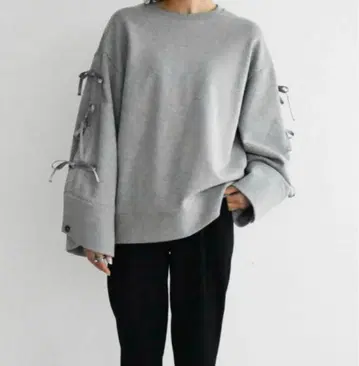 [택 포함 새상품] cen.  리본 맨투맨 풀오버