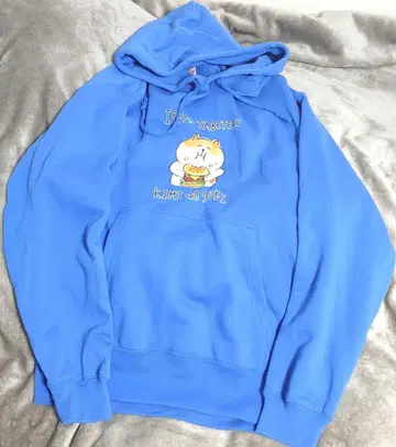고로고로냥스케 후드티 블루 사이즈 M