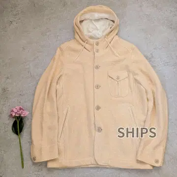 SHIPS 후드 부착 더플 코트 베이지