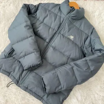 뉴발란스 다운 자켓 패딩 자켓 남성용 L 블루 그레이 로고 입