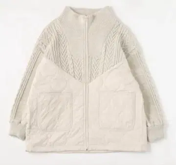 니코앤드 케이블 퀼트 지퍼 블루종