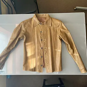 카멜 가죽 자켓