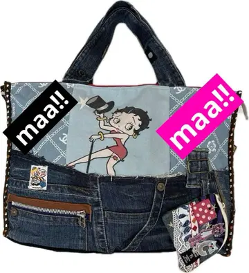 데님백 대용량 펄 마더백 파우치 포함 숄더백 포함