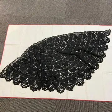숄 스톨 리본 레이스 블랙 컬러 일본 의류 서양 의류 120