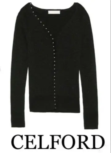 CELFORD 라메 니트 리브 가디건 셀포드 니트 상의