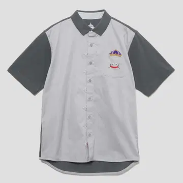 드래곤 퀘스트 그라니프 DQ+g 피케 콤비 반팔 셔츠 메탈 킹 (S)