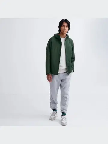 블록 테크 후드티 (3D 컷) 56 OLIVE