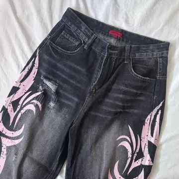 제이드 런던풍 배기 데님