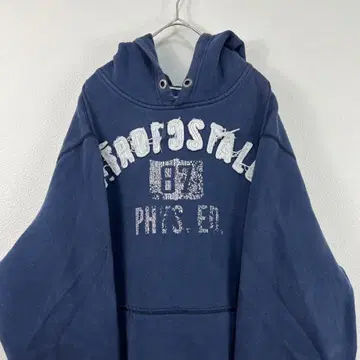 00s y2k Aeropostale 네이비 후드 부착 후드티
