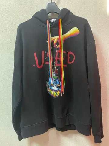 Agem 그래픽 후드티 블랙