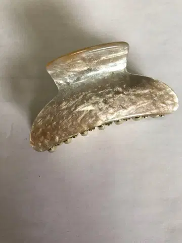 펄 화이트 헤어 클립