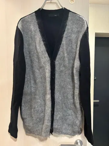 KNOTT 버튼 가디건 그레이/블랙