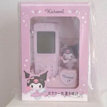 [ 새상품 미개봉 ] 산리오 폴더폰 모양 탁상시계 쿠로미