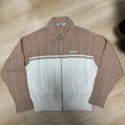 미우미우 니트 집업 bts 뷔 착용 36사이즈