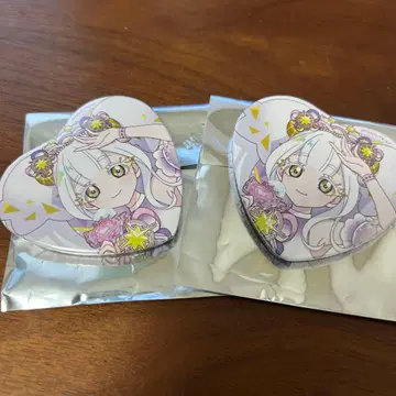 [ 비밀의 아이프리 ] 트레이딩 하트형 캔뱃지 반지 공주 반지 클로버