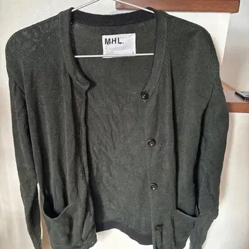 MHL. 다크 그린 가디건 긴팔
