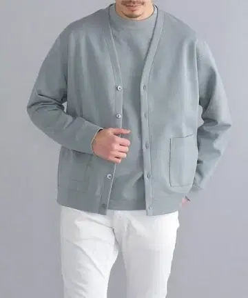 새상품급 SHIPS 쉽스 하이 게이지 종이상자 니트 가디건 M