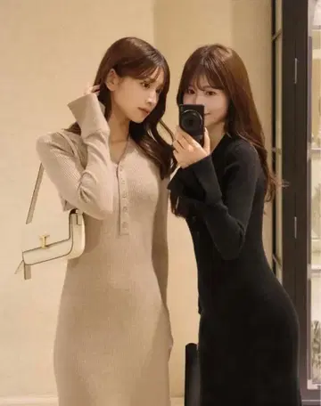 니트 원피스 Holiday 블랙