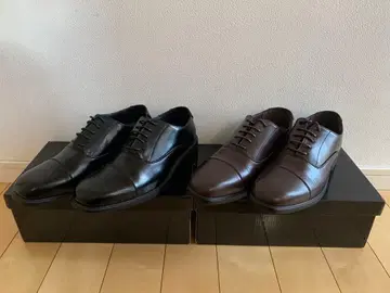 [ 25.5cm 스트레이트 팁 2족 세트 ] 박스 포함 비즈니스 슈즈