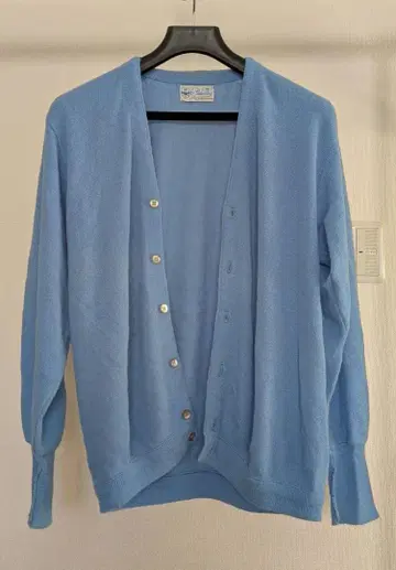 80's made in usa cardigan blue