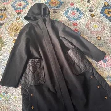 LULALA 충전솜 절개 코트 퀼팅 코트 루라라