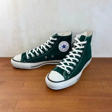 미사용 새상품 컨버스 올스타 일본제 25.0cm 그린 스웨이드