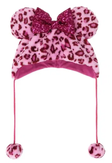 디즈니 팬캡 레오파드 무늬 핑크