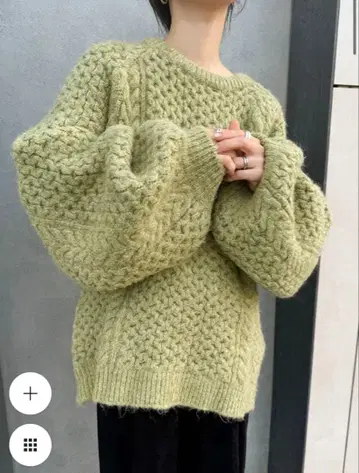 셀렉트 모카 오버 사이즈 허니콤 니트 bySON