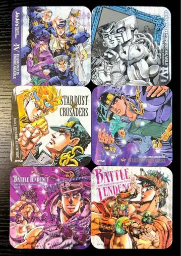 죠죠전 아트 코스터 2부 3부 4부 [ 6장 ]