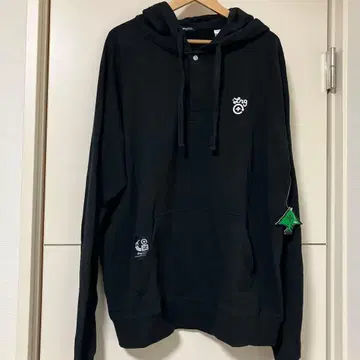 LRG 블랙 후드 부착 후드티