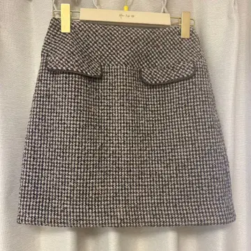 하립투 체크 미니 스커트