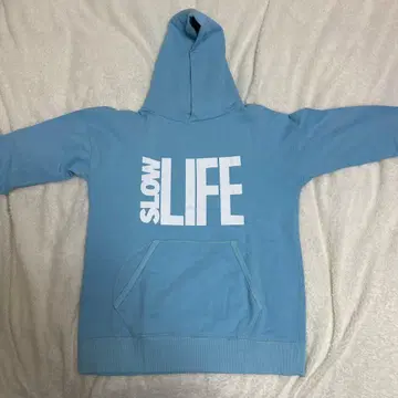 mixta 미크스타 후드티 M~L 사이즈 스카이블루 SLOW LIFE
