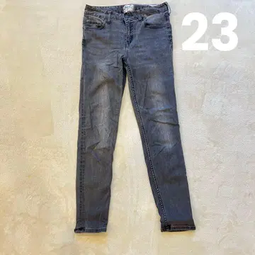 BAYFLOW 23인치 아쉬 블랙 스키니 데님