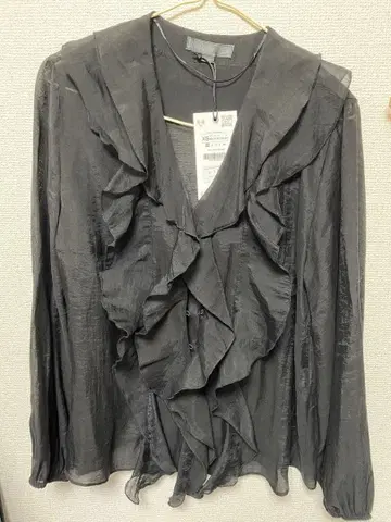 프릴 튜닉 블라우스