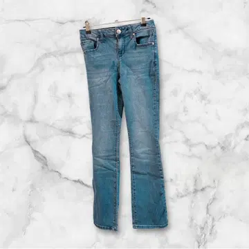 라이트 블루 플레어 데님 팬츠 하이웨스트