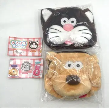 어리둥절 페이스 파우치 고양이 강아지 2종 세트 시푸라 가챠