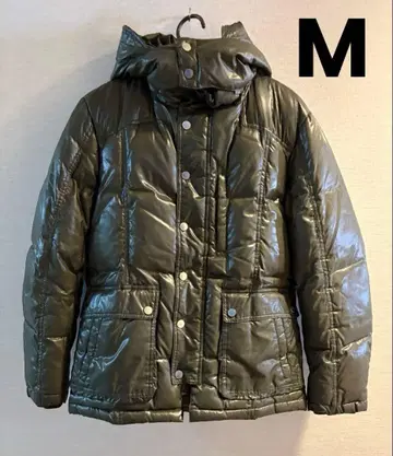 [ 새상품급 ] abx 다운 80 후드 부착 다운 남성용 카키 M 사이즈