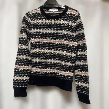 페어아일 패턴 긴팔 니트 스웨터