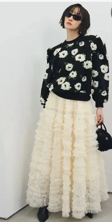 Frene 휘핑 튤 캉캉 스커트 새상품