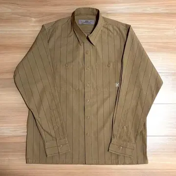 BLUCO 스탠다드 워크 셔츠 (M 베이지 스트라이프)