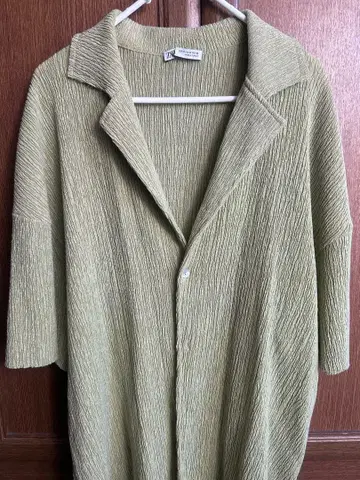 ZARA 라이트 그린 오버 사이즈 셔츠 M