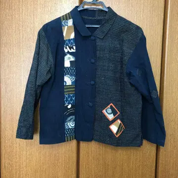 카스리 원단, 무형염 목화 등의 패치워크 긴팔 셔츠