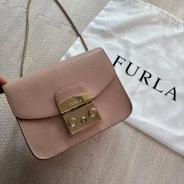 FURLA 핑크 가죽 숄더백
